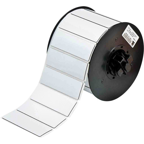 Brady  B30EP-176-593-WT  B30 Series Raised Profile Rectangular Labels, Polyester, 3" L x 1" H, White - Roll of 300