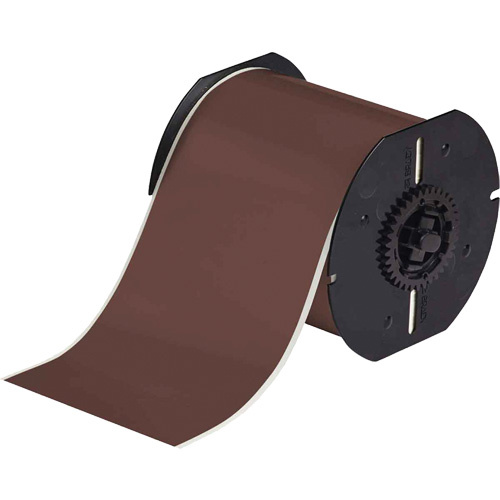 Brady  B30C-4000-595-BR  Indoor-Outdoor Label Printer Tape, Vinyl, Brown, 4" Width - Each