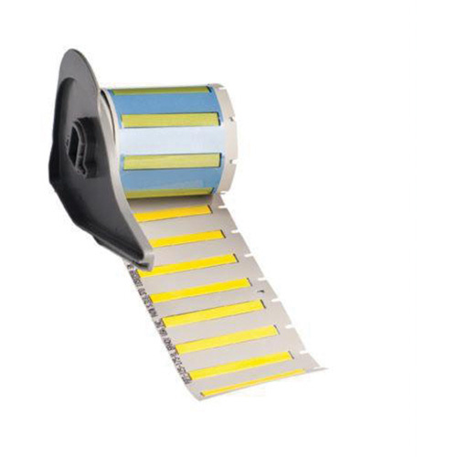 Brady  M7-125-175-342-YL  PermaSleeve<sup>?</sup> Heat Shrink Wire & Cable Labels, Polyolefin, 1.75" L x 0.235" H, Yellow - Roll of 100