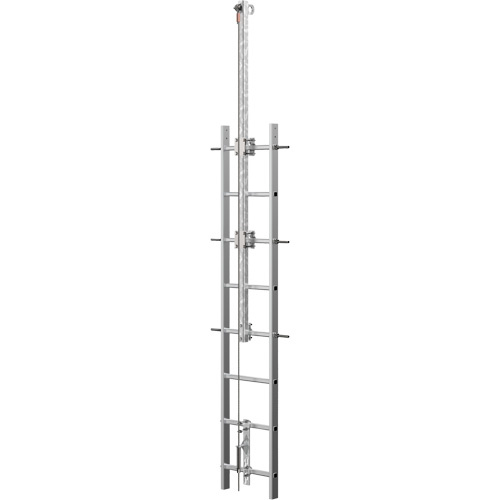 PIP Global Safety VG/30FT Vi-Go Continuous Ladder Climbing Safety System with Automatic Pass-Through, Stainless Steel - (Each)
