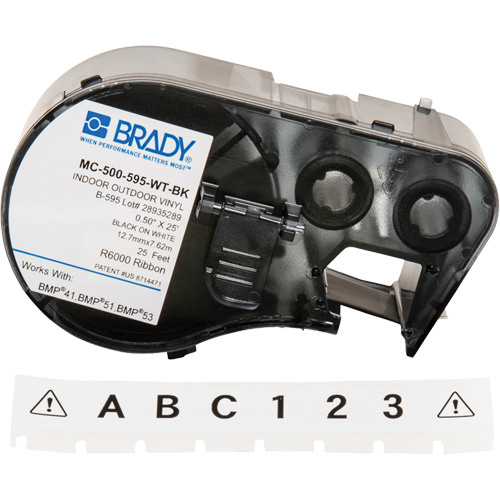 Brady  M4C-500-595-WT-BK  Label Maker Cartridge, Black - Each