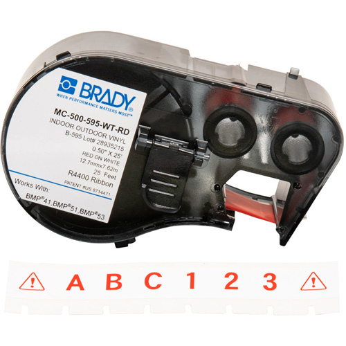 Brady  M4C-500-595-WT-RD  Label Maker Cartridge, Red - Each