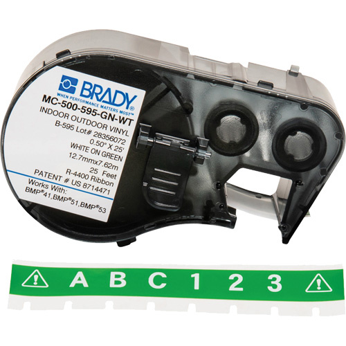 Brady  M4C-500-595-GN-WT  Label Maker Cartridge, White - Each