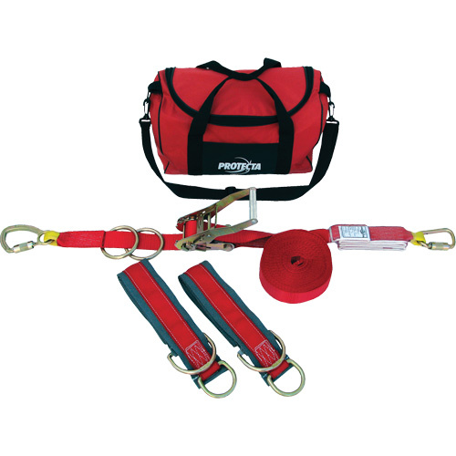 3M Protecta Fall Protection  1200101  PRO-Line? Temporary Horizontal Lifeline System, 60', Web, Swivel - Each