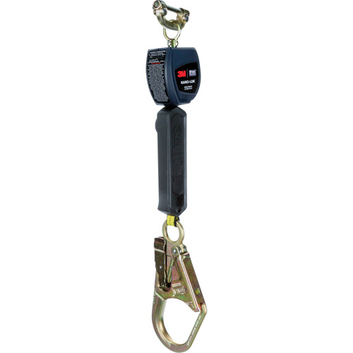 3M DBI Sala Fall Protection  3101220  Nano-Lok? Self-Retracting Lifeline with Anchor Hook, 6', Polyester/Web - Each