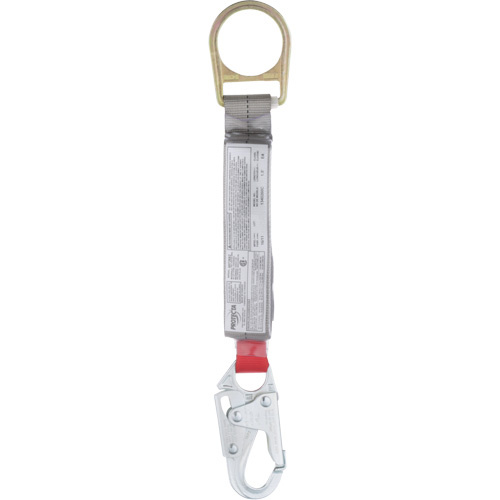 3M Protecta Fall Protection  1340260C  PRO? Rope Shock-Absorber, 1.5', Snap Hook/Carabiner Center, Snap Hook Leg Ends, Nylon - Each