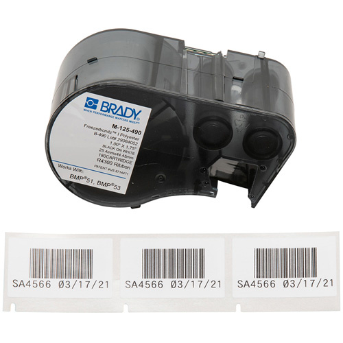 Brady  M5-125-490  Low Temperature Label Maker Cartridge, Black - Each
