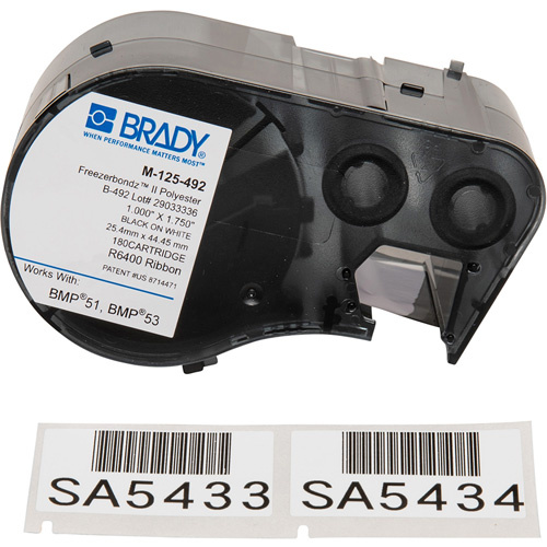 Brady  M5-125-492  Low Temperature Label Maker Cartridge, Black - Each