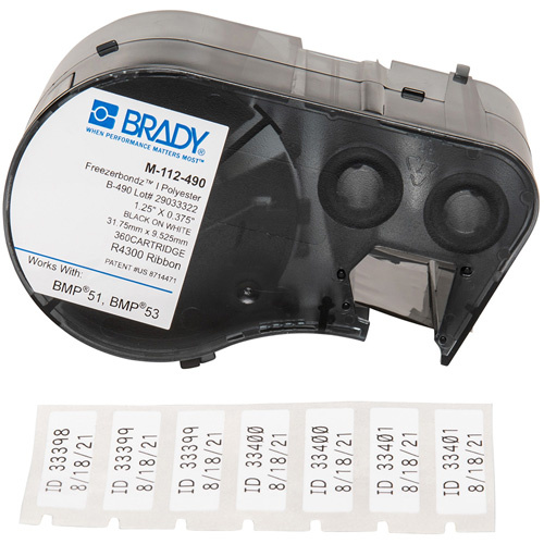 Brady  M5-112-490  Low Temperature Label Maker Cartridge, Black - Each