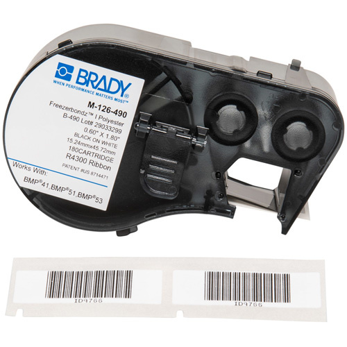 Brady  M4-126-490  Low Temperature Label Maker Cartridge, Black - Each