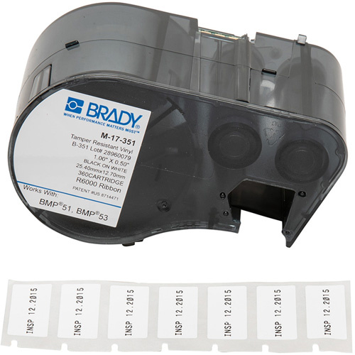 Brady  M5-17-351  Label Maker Cartridge, Black - Each