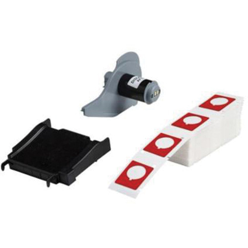 Brady  M7-167-593-RD  Raised Push-Button Panel Labels, Polyester, 1.2" L x 1.5" H, Red - Box of 100