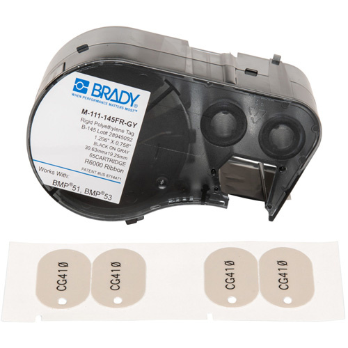 Brady  M5-111-145FR-GY  Tag Label Maker Cartridge, Black - Each
