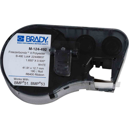 Brady  M5-124-492  Low Temperature Label Maker Cartridge, Black - Each