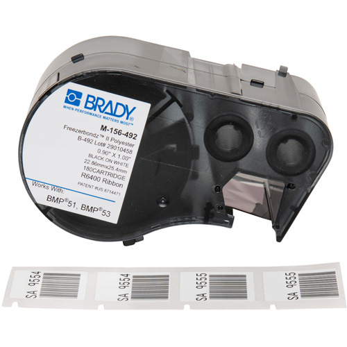 Brady  M5-156-492  Low Temperature Label Maker Cartridge, Black - Each