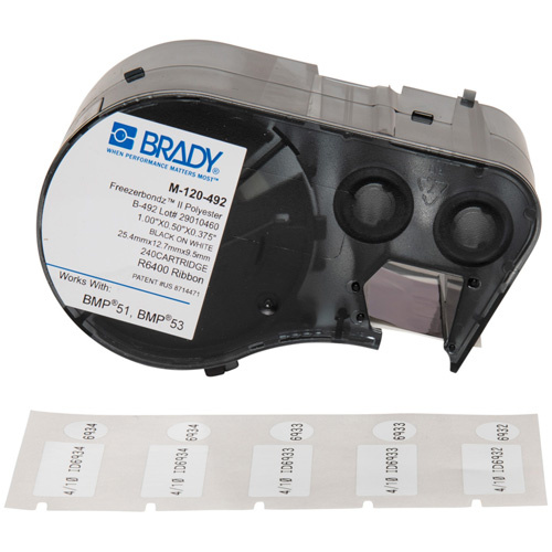 Brady  M5-120-492  Low Temperature Label Maker Cartridge, Black - Each