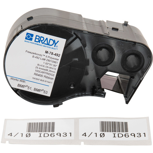 Brady  M5-78-492  Low Temperature Label Maker Cartridge, Black - Each