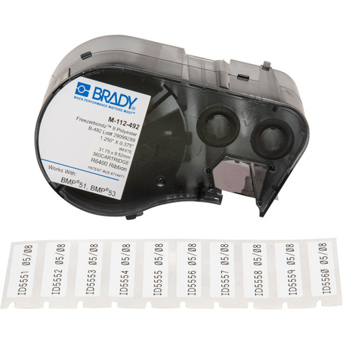 Brady  M5-112-492  Low Temperature Label Maker Cartridge, Black - Each
