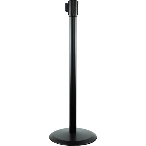 Tensator  890B-33-33-RCV  Slimline TensaBarrier<sup>?</sup> Receiver Post, 38" High, Black - Each