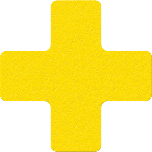 Incom Top Tape & Label  LM120Y  Lean 5S Manufacturing Markers, Cross, 6" L x 6" W, Yellow, Vinyl - Pack of 25