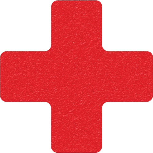 Incom Top Tape & Label  LM120R  Lean 5S Manufacturing Markers, Cross, 6" L x 6" W, Red, Vinyl - Pack of 25