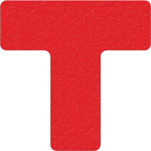 Incom Top Tape & Label  LM130R  Lean 5S Manufacturing Markers, T, 6" L x 6" W, Red, Vinyl - Pack of 25