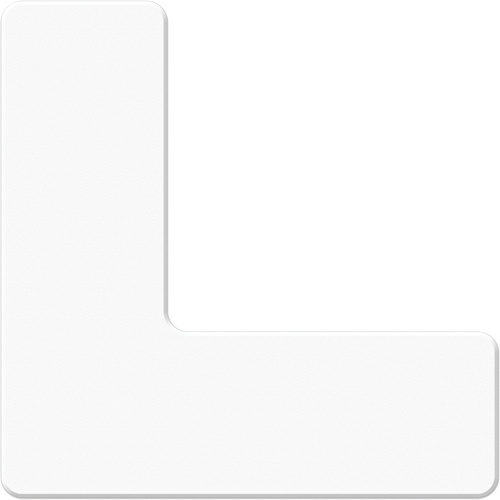 Incom Top Tape & Label  ASM110W  Armor Stripe Lean/5S Markers, L, 6" L x 6" W, White, Plastic - Pack of 10