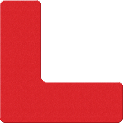 Incom Top Tape & Label  ASM110R  Armor Stripe Lean/5S Markers, L, 6" L x 6" W, Red, Plastic - Pack of 10