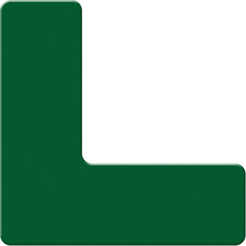 Incom Top Tape & Label  ASM110G  Armor Stripe Lean/5S Markers, L, 6" L x 6" W, Green, Plastic - Pack of 10