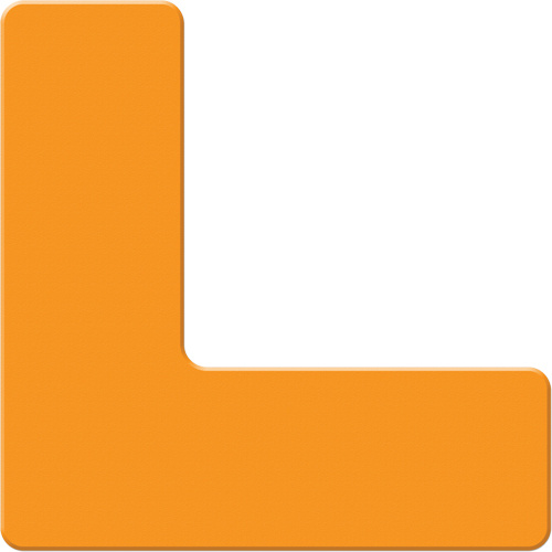 Incom Top Tape & Label  ASM110N  Armor Stripe Lean/5S Markers, L, 6" L x 6" W, Orange, Plastic - Pack of 10