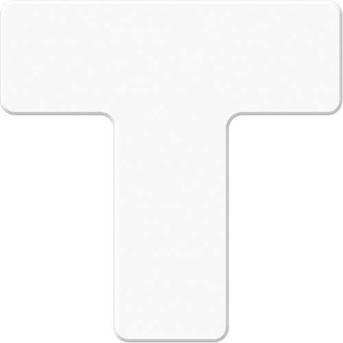 Incom Top Tape & Label  ASM130W  Armor Stripe Lean/5S Markers, T, 6" L x 6" W, White, Plastic - Pack of 10