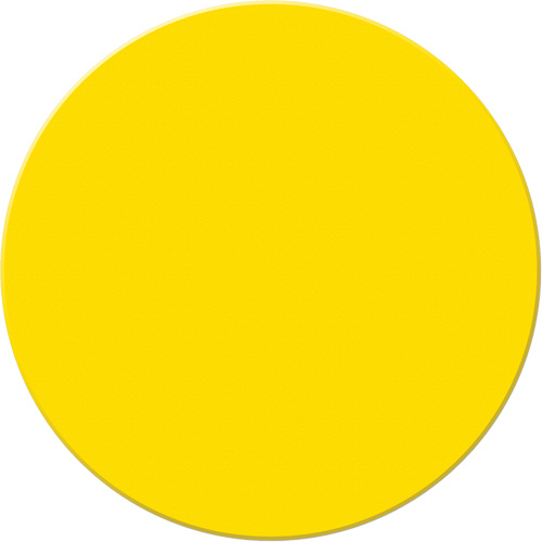 Incom Top Tape & Label  ASM190Y  Armor Stripe Lean/5S Markers, Circle, 6" L x 6" W, Yellow, Plastic - Pack of 10