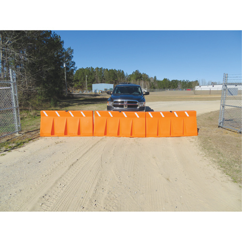 Diversified Plastics Inc.  TB-5-10  Traffic Barriers, Water-Filled, 62.25" L x 24" H, Orange - Each