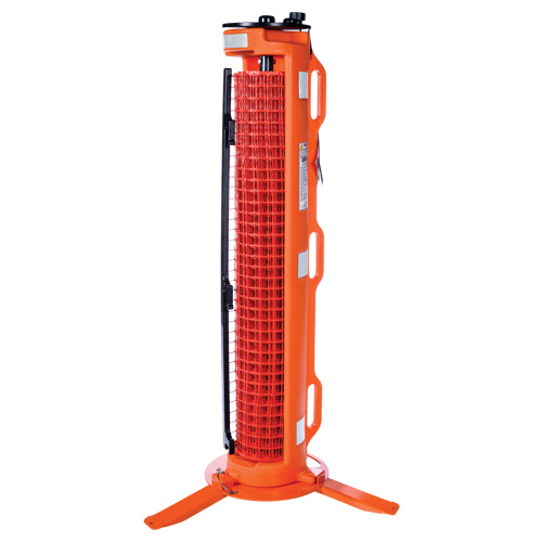 Rapidroll  70-7000  Rapid Roll 3-Legged Barrier, 50' L, Plastic, Orange - Each