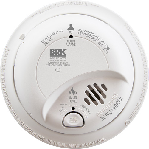 BRK Electronics  SC9120BA  Ionization Smoke & Carbon Monoxide Combination Alarm, Battery Operated/Hardwired - Each