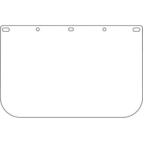 Protective Industrial Products  EP1015/40  Dynamic™ Die Cut Faceshield Visor, PETG, Clear Tint - Each