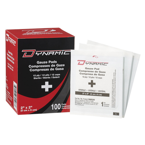 Protective Industrial Products  FAGP2X2100  Dynamic™ Gauze, Pad, 2" L x 2" W, Sterile, Medical Device Class 1 - Box of 100