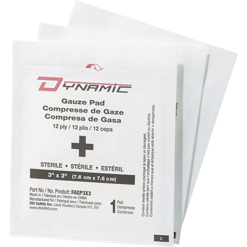 Protective Industrial Products  FAGP3X350  Dynamic™ Gauze, Pad, 3" L x 3" W, Sterile, Medical Device Class 1 - Each