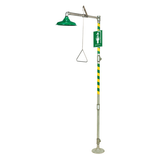 Haws 8100 Floor Mount Drench Shower, Pedestal-(Each)