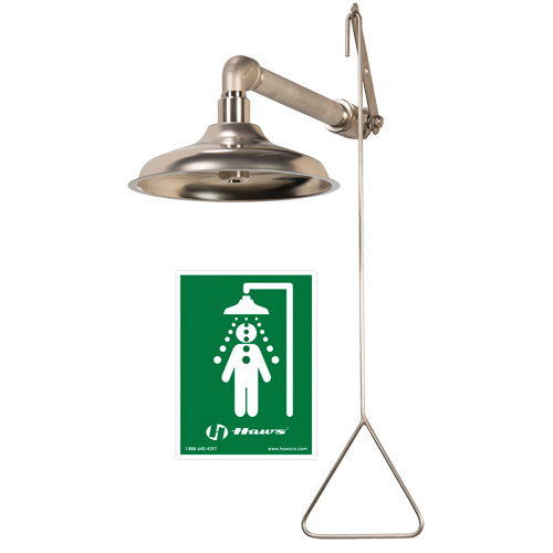 Haws 8133H All Stainless Steel Drench Shower, Wall-Mount-(Each)