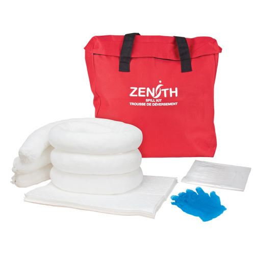 Zenith Safety Products  Premium Spill Kit, Oil Only, Bag, 5 US gal. Absorbancy - Each