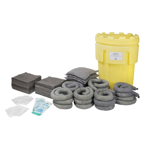 Zenith Safety Products  Premium Spill Kit, Universal, Salvage Drum, 95 US gal. Absorbancy - Each