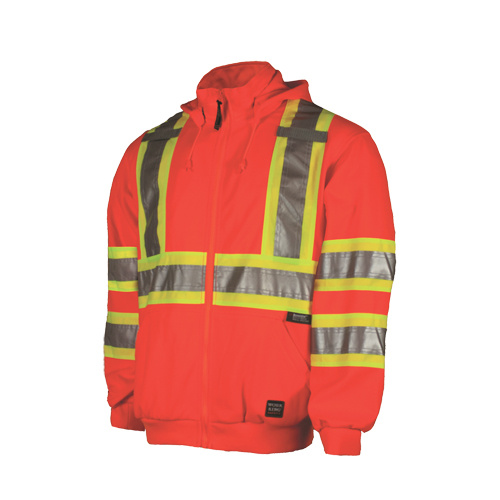 Tough Duck Zip Front Safety Fleece Hoodie  (Each)-Click on options for variations & Details.