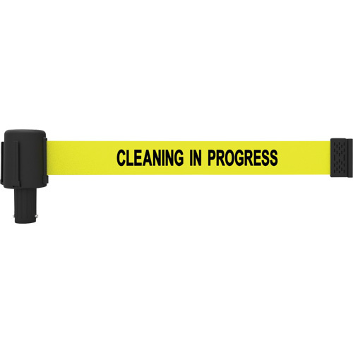 Banner Stakes  PL4034  PLUS Banner Cassette, Cleaning In Progress, 15', Yellow Tape - Each