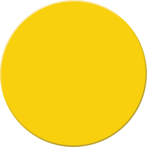 Accuform Signs  PTP208YL  Tough-Mark? Heavy-Duty Floor Marking, Circle, 3.5" L x 3.5" W, Yellow, Polyethylene - Each