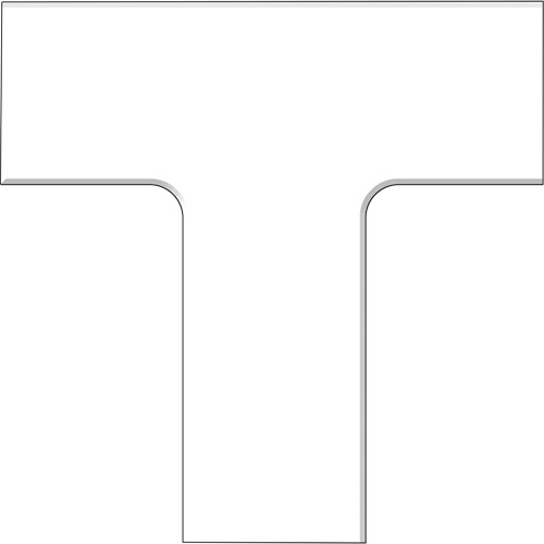 Accuform Signs  PTP207WT  Tough-Mark? Heavy-Duty Floor Marking, T, 6" L x 6" W, White, Polyethylene - Each