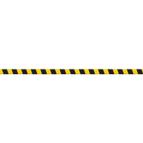 Accuform Signs  PTP213  Tough-Mark? Heavy-Duty Floor Marking, Rectangle, 48" L x 2" W, Black and Yellow, Polyethylene - Each