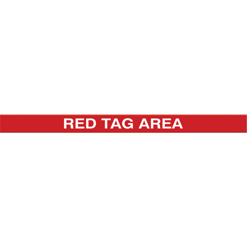 Accuform Signs  PTP228  Tough-Mark? Heavy-Duty Floor Marking, Rectangle, 48" L x 4" W, Red, Polyethylene - Each