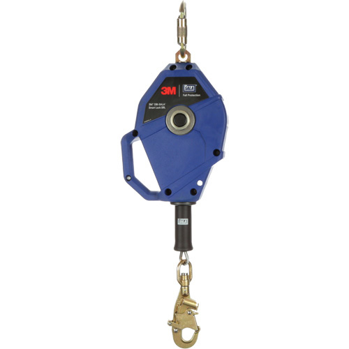 3M DBI Sala Fall Protection  3503803  Smart Lock Self-Retracting Lifeline, 20', Galvanized Steel, Swivel - Each