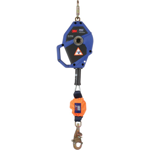3M DBI Sala Fall Protection  3503802  Smart Lock Self-Retracting Lifeline, 20', Galvanized Steel, Swivel - Each